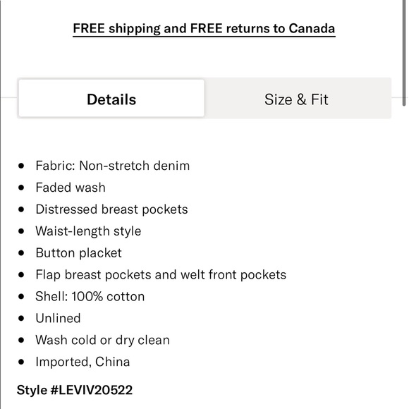 Levi’s Dad Trucker Jacket - Picture 8 of 8